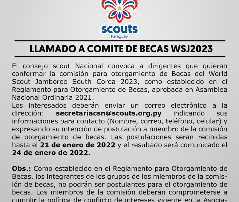 Convocatoria Comisión de Becas WSJ 2023